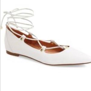 Halogen white lace up flats size 7